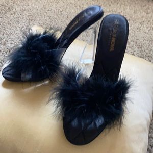 Black sexy bedroom heels